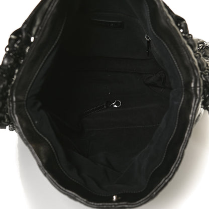 Chanel Metallic Calfskin Quilted Large Chain Me Hobo Dark Grey 5 of 10