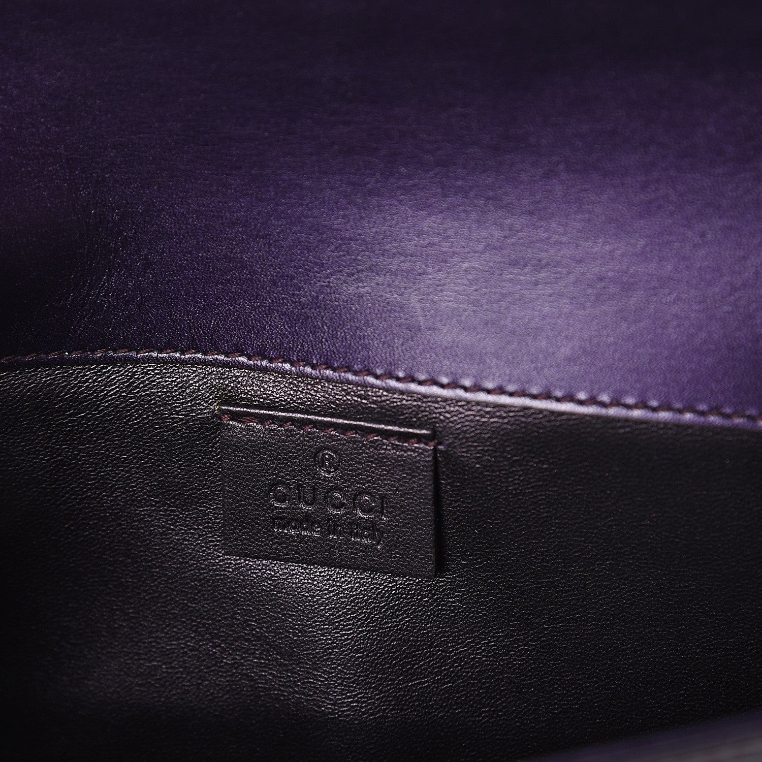 Gucci Guccissima Small Broadway Clutch Purple 5 of 5