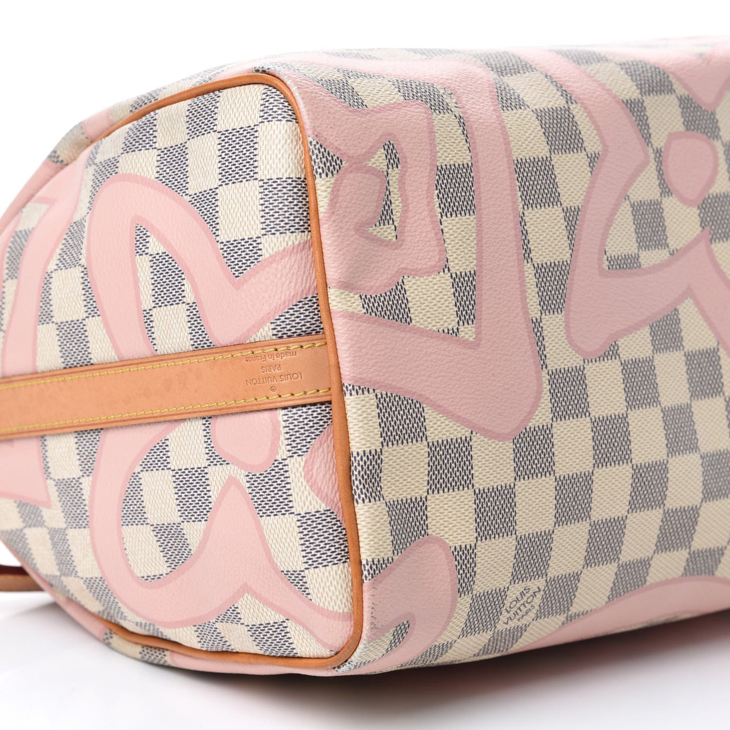 Damier Azur Tahitienne Speedy Bandouliere 30 Rose Ballerine