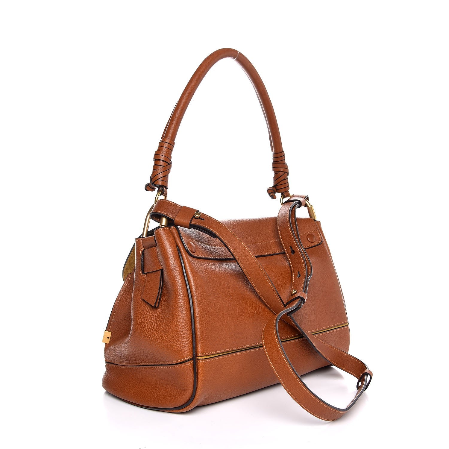 Chloe Calfskin Small Owen Flap Bag Caramel 4 of 8