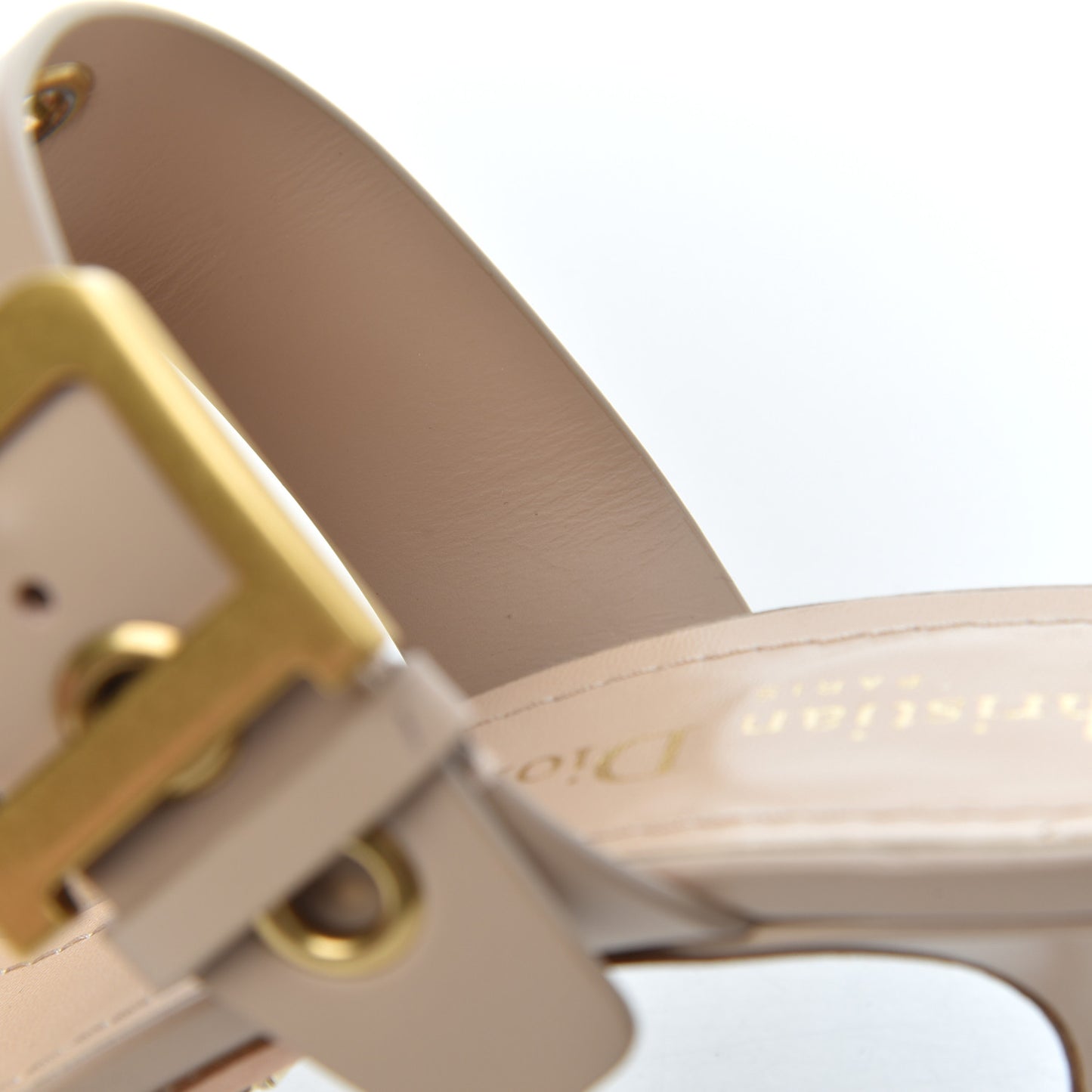 Technical Fabric Calfskin D-Dior 65mm Mules 39 Nude