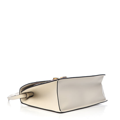 Gucci Calfskin Embroidered Medium Sylvie Top Handle Bag White 4 of 10