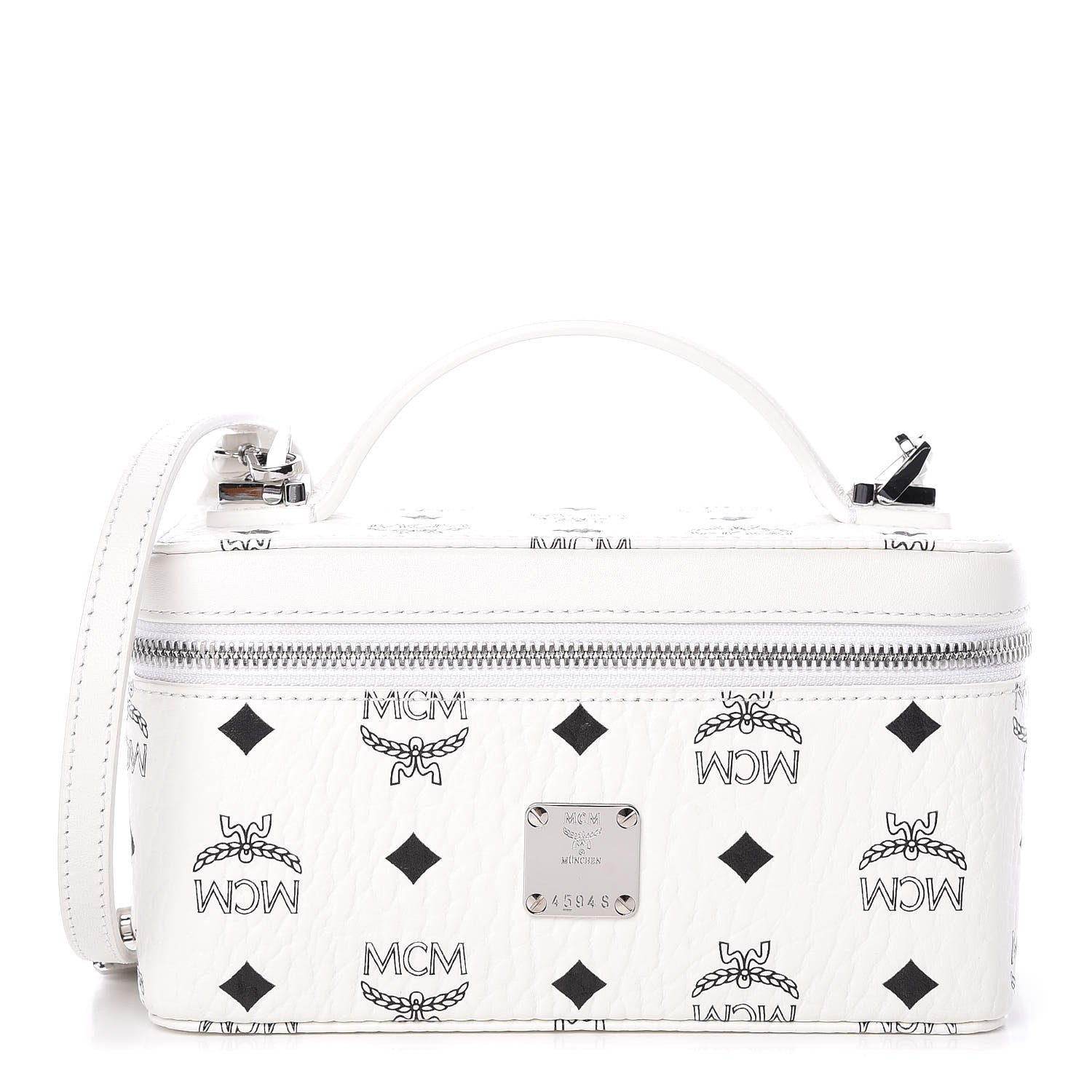 MCM Visetos Vanity Case White 1 of 10