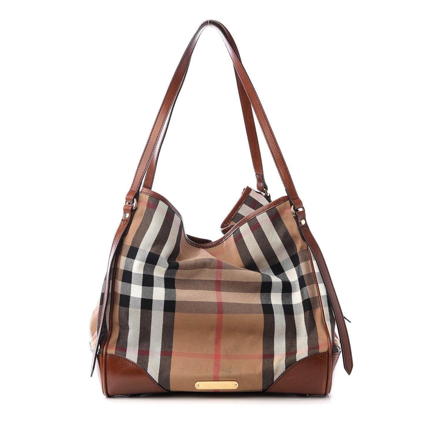 House Check Medium Canterbury Tote Dark Tan