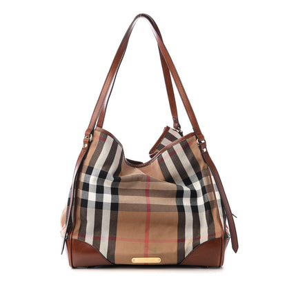 Burberry House Check Medium Canterbury Tote Dark Tan 1 of 10