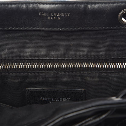 Saint Laurent Calfskin Y Quilted Monogram Small Loulou Backpack Black 9 of 13