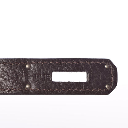 Hermes Taurillon Clemence Birkin 35 Chocolate 11 of 37