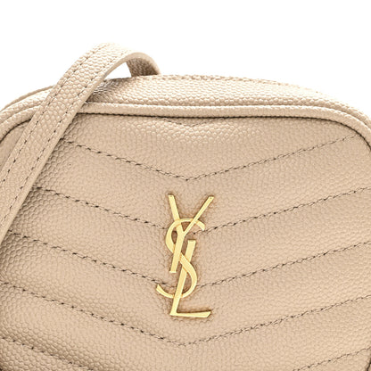Saint Laurent Grain De Poudre Matelasse Monogram Baby Lou Camera Bag Dark Beige 8 of 10