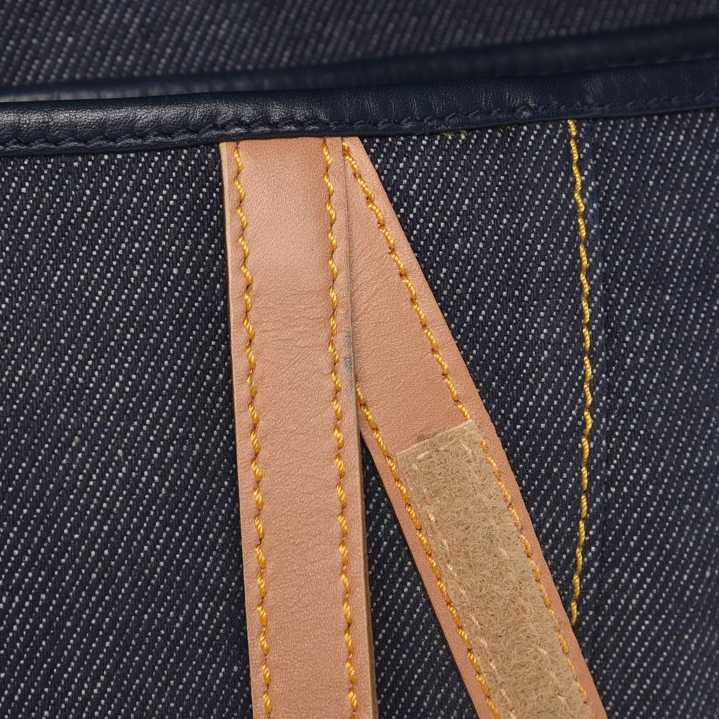 Denim Calfskin Saddle Bag Blue