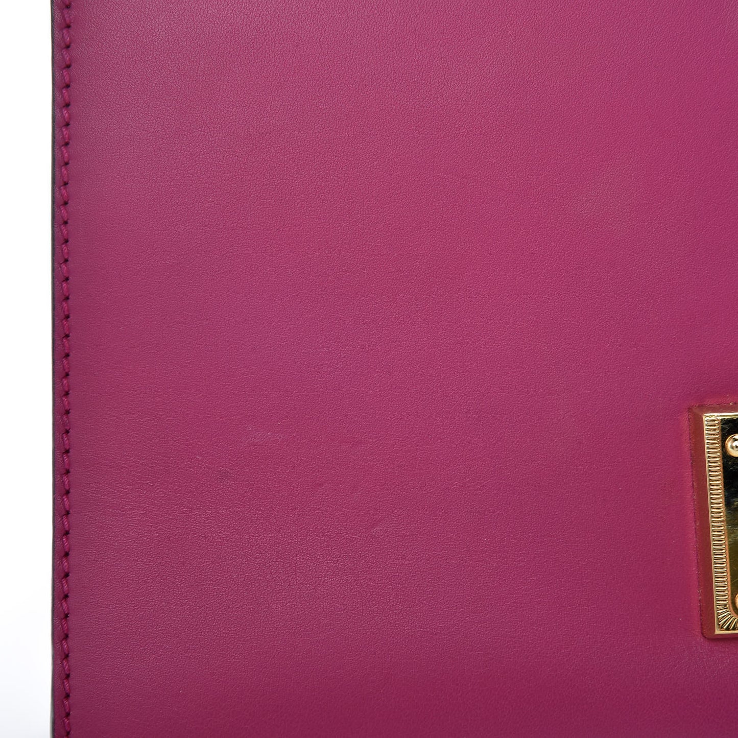 Moon Calfskin Bi-Color Medium Padlock Shoulder Bag New Rosette Hibiscus Red