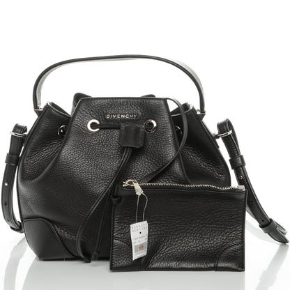 Givenchy Calfskin Small Lucrezia Drawstring Bucket Bag Black 5 of 7