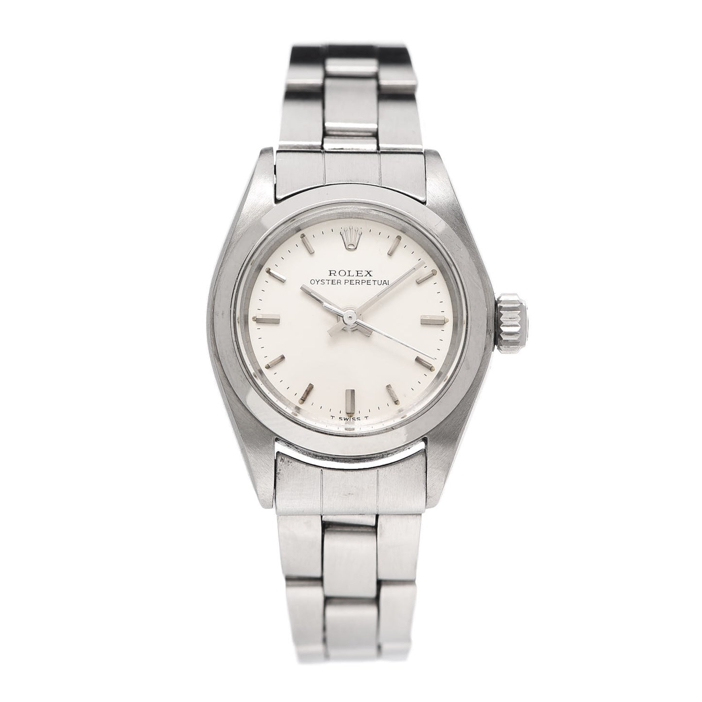 Stainless Steel 24mm Oyster Perpetual Watch White 6718