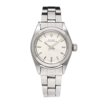 Rolex Stainless Steel 24mm Oyster Perpetual Watch White 6718 1 of 5