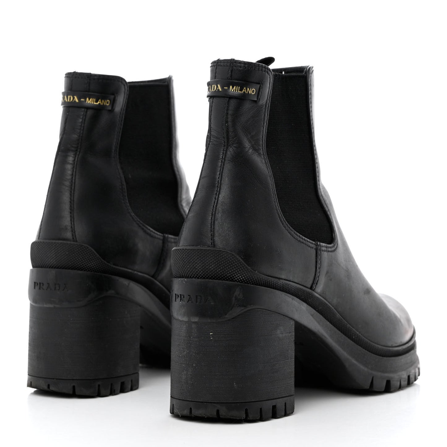 Vitello Montana Lug Sole Chelsea 55mm Boots 40 Black