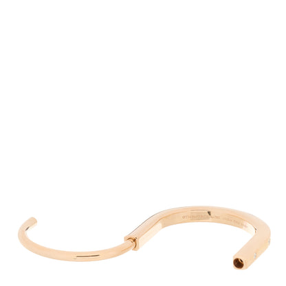 Tiffany 18K Rose Gold Diamond Tiffany Lock Bangle Bracelet 6 of 6