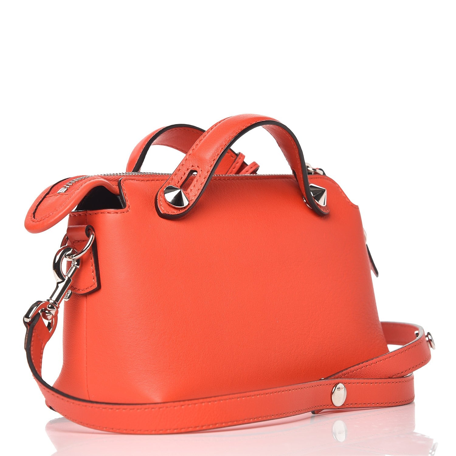 Fendi Vitello Dolce Mini By The Way Boston Bag Papavero 3 of 9