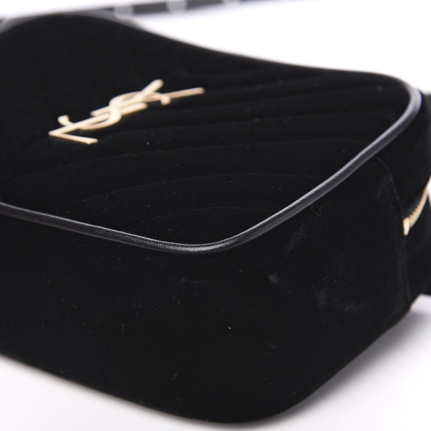 Saint Laurent Velour Matelasse Monogram Lou Belt Bag Black 13 of 16