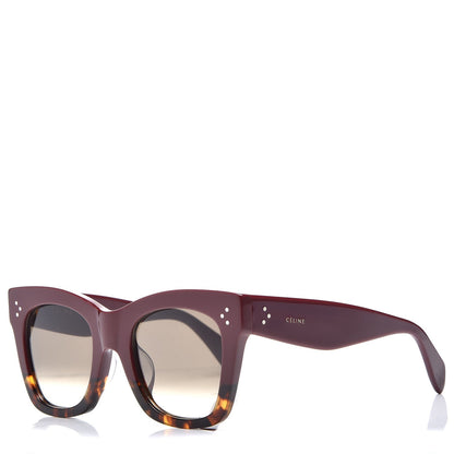 Celine Catherine Sunglasses CL 41098/F/S Burgundy Havana 1 of 7