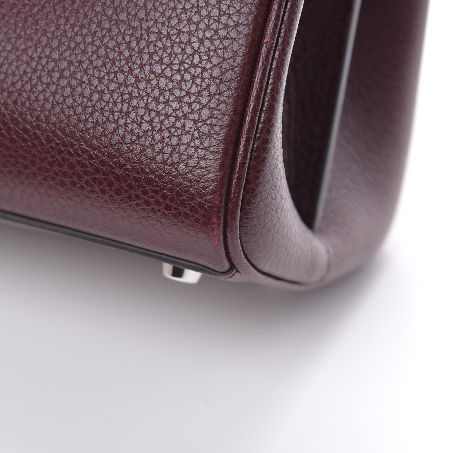 Gucci Grainy Calfskin Small Zumi Top Handle Bag Vintage Bordeaux 12 of 16