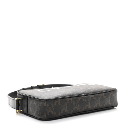 Celine Triomphe Canvas Medium Messenger Bag Black 5 of 11