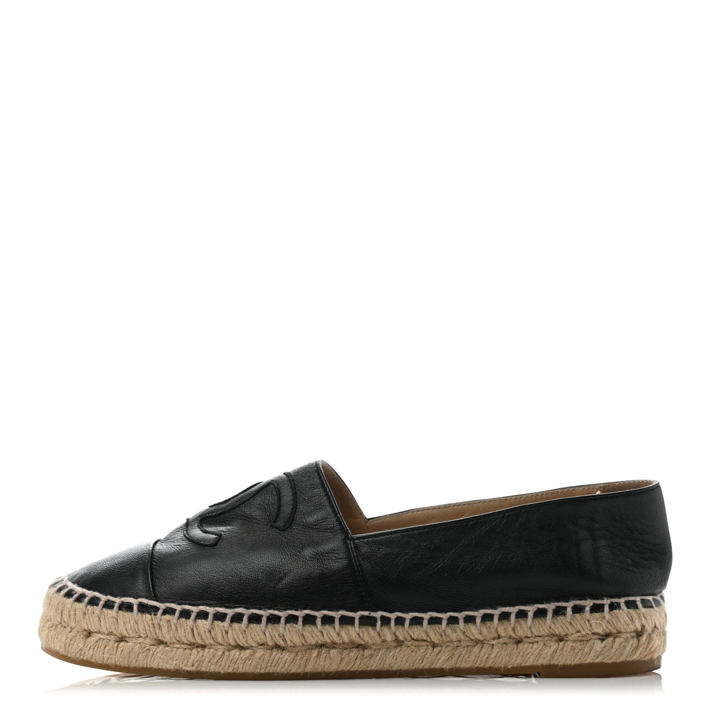 Lambskin CC Espadrilles 38 Black