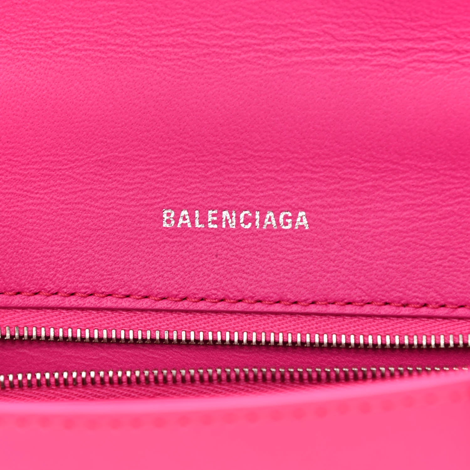 Balenciaga Shiny Box Calfskin Small Hourglass Top Handle Bag Acid Fuchsia 6 of 8