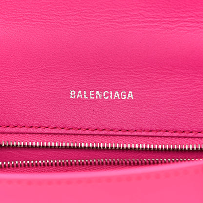 Balenciaga Shiny Box Calfskin Small Hourglass Top Handle Bag Acid Fuchsia 6 of 8