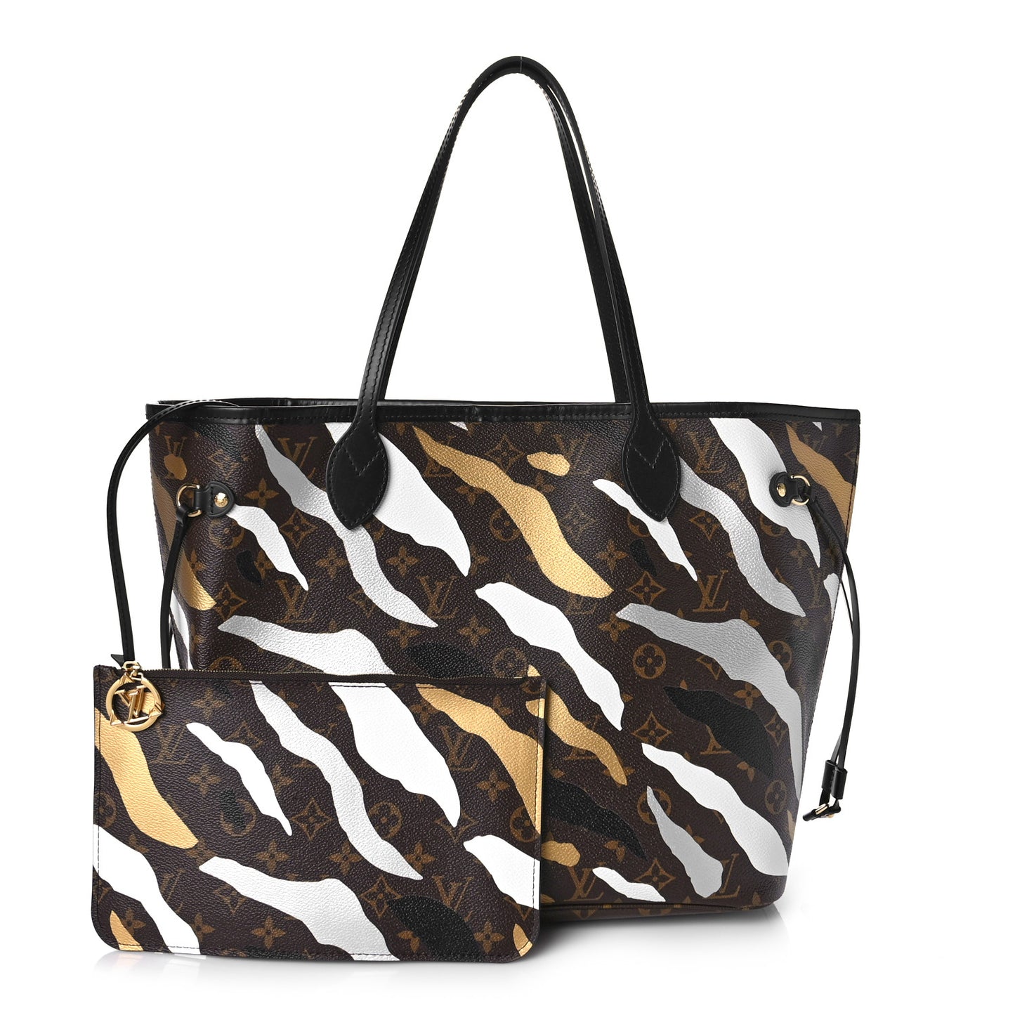X LOL Monogram Neverfull MM Gold Silver