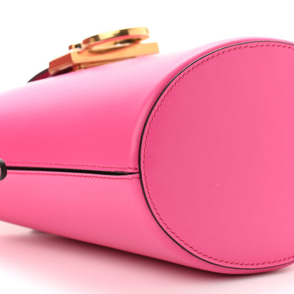 Salvatore Ferragamo Calfskin Small Trifolio Bucket Shoulder Bag Hot Pink 8 of 12