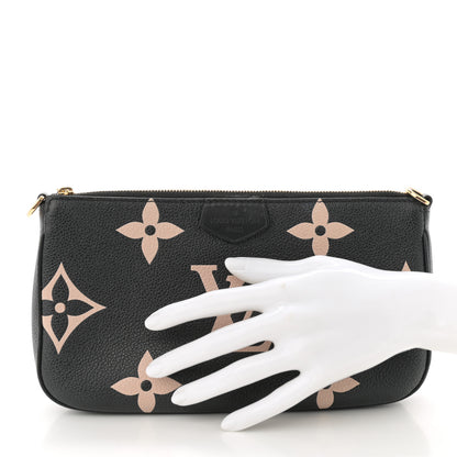 Louis Vuitton Empreinte Monogram Giant Multi Pochette Accessories Large Pochette Black Beige 2 of 10
