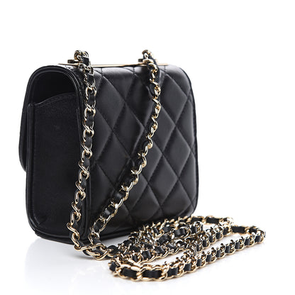 Chanel Lambskin Quilted Mini Trendy CC Chain Wallet Black 2 of 10
