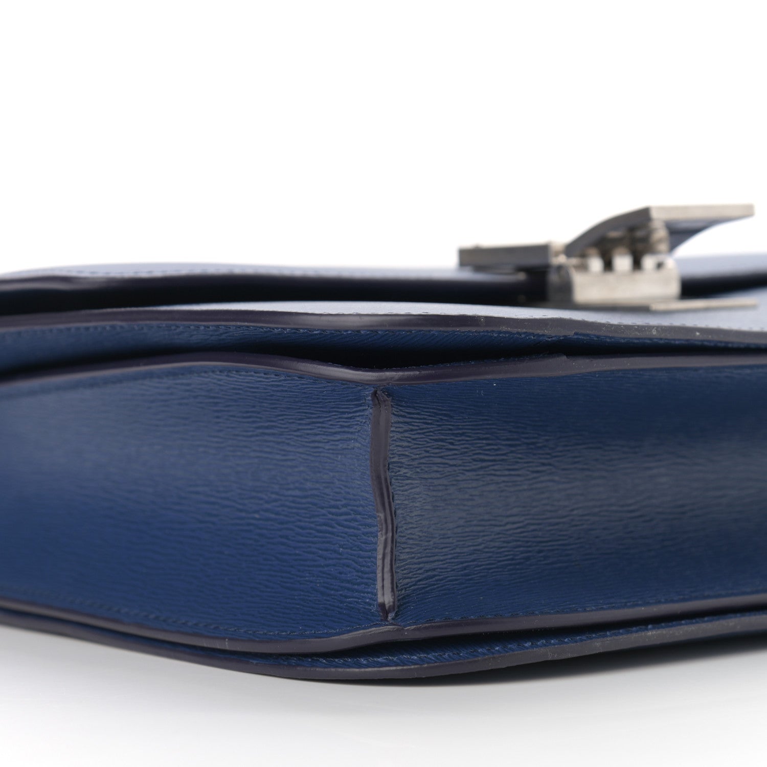 Celine Liege Calfskin Medium Classic Box Flap Bag Blue 9 of 10