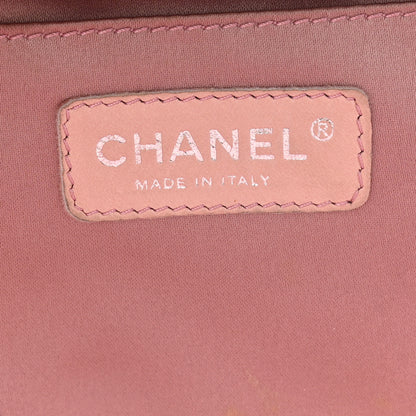 Chanel Lambskin Quilted Pearl Kiss Lock Clutch Black White 7 of 15