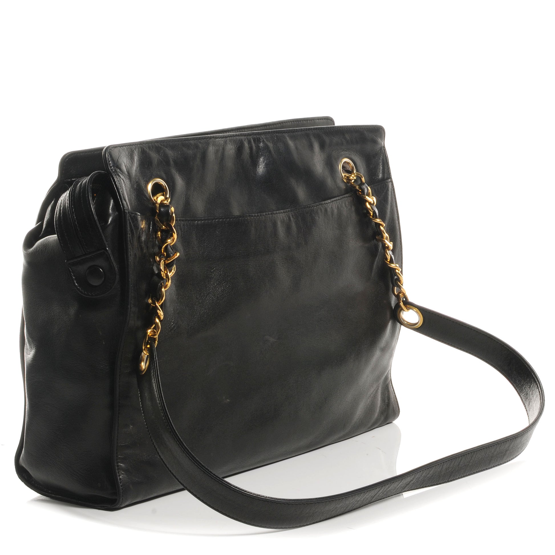 Chanel Lambskin Small Shopper Tote Black 3 of 8