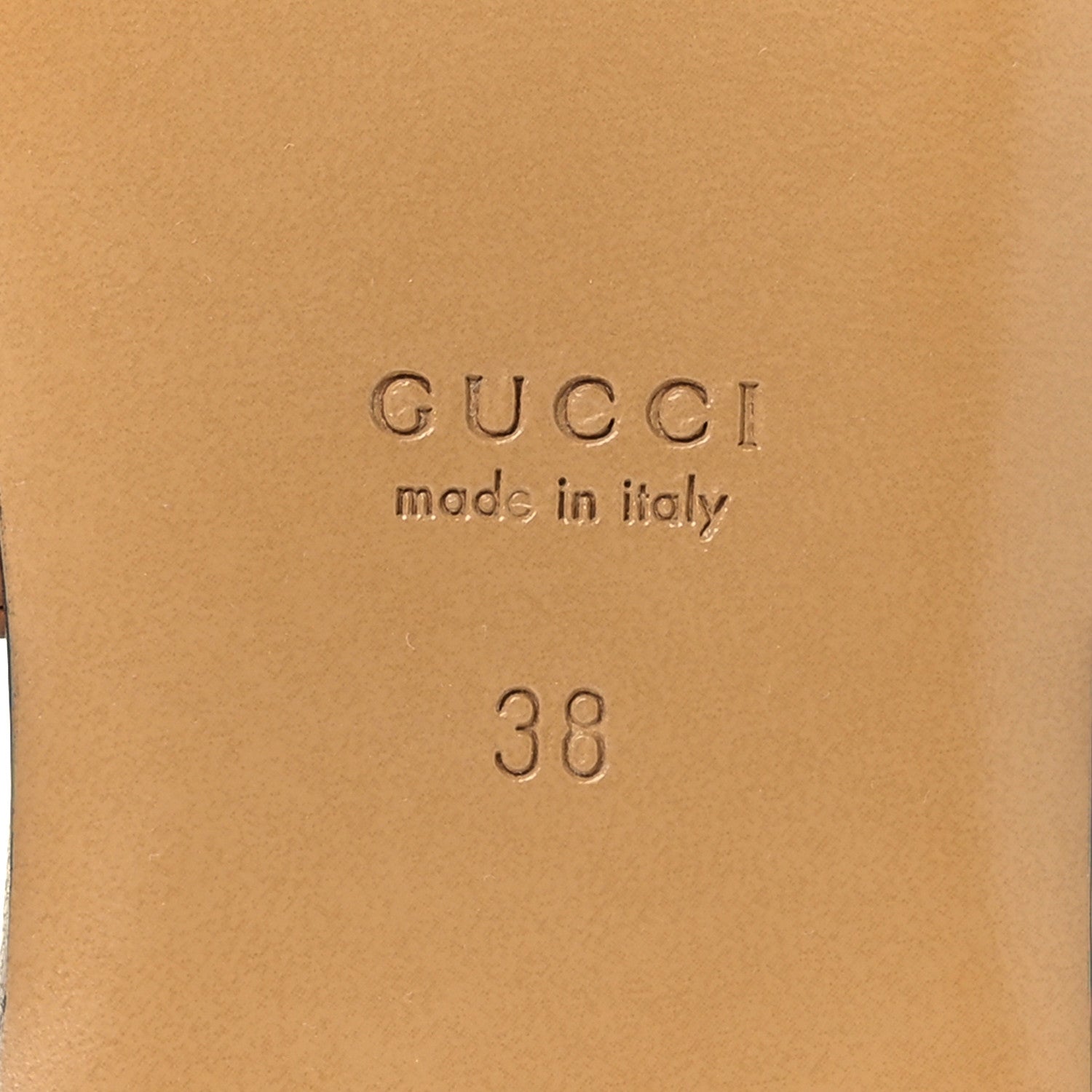 Gucci Calfskin Monogram Horsebit Womens Slide Sandals 38 Sundial Beige Ebony 8 of 10