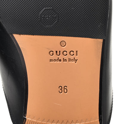 Gucci Calfskin Crystal Tiger Embroidered Womens Princetown Slippers 36 Black 7 of 10