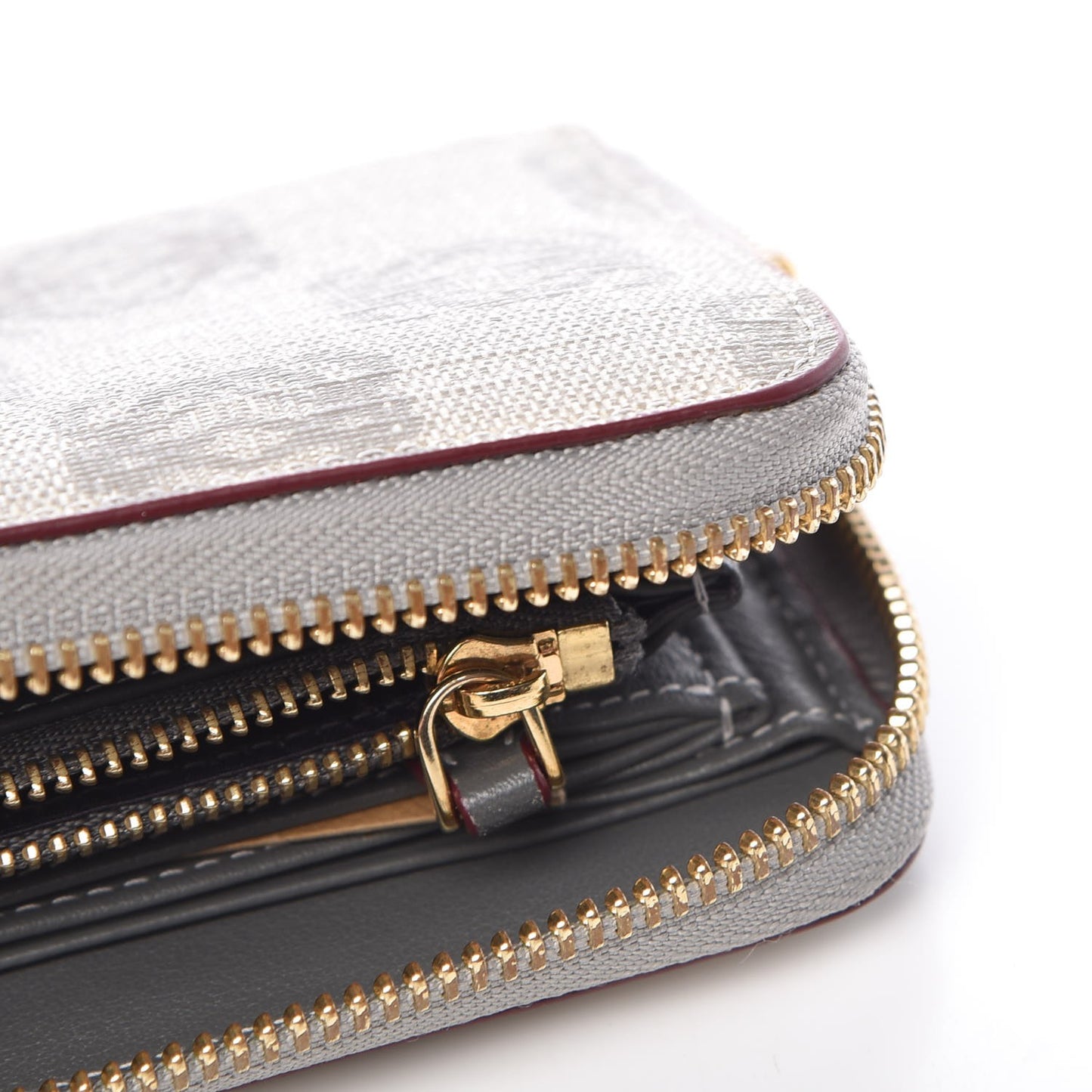 Monogram Zip Around Wallet Grey