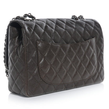 Chanel Caviar Jumbo Single Flap Dark Brown 3 of 8
