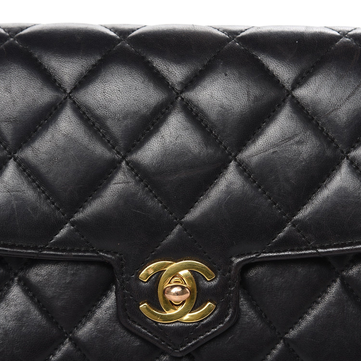 Chanel Lambskin Quilted East West Flap Black 18 of 22