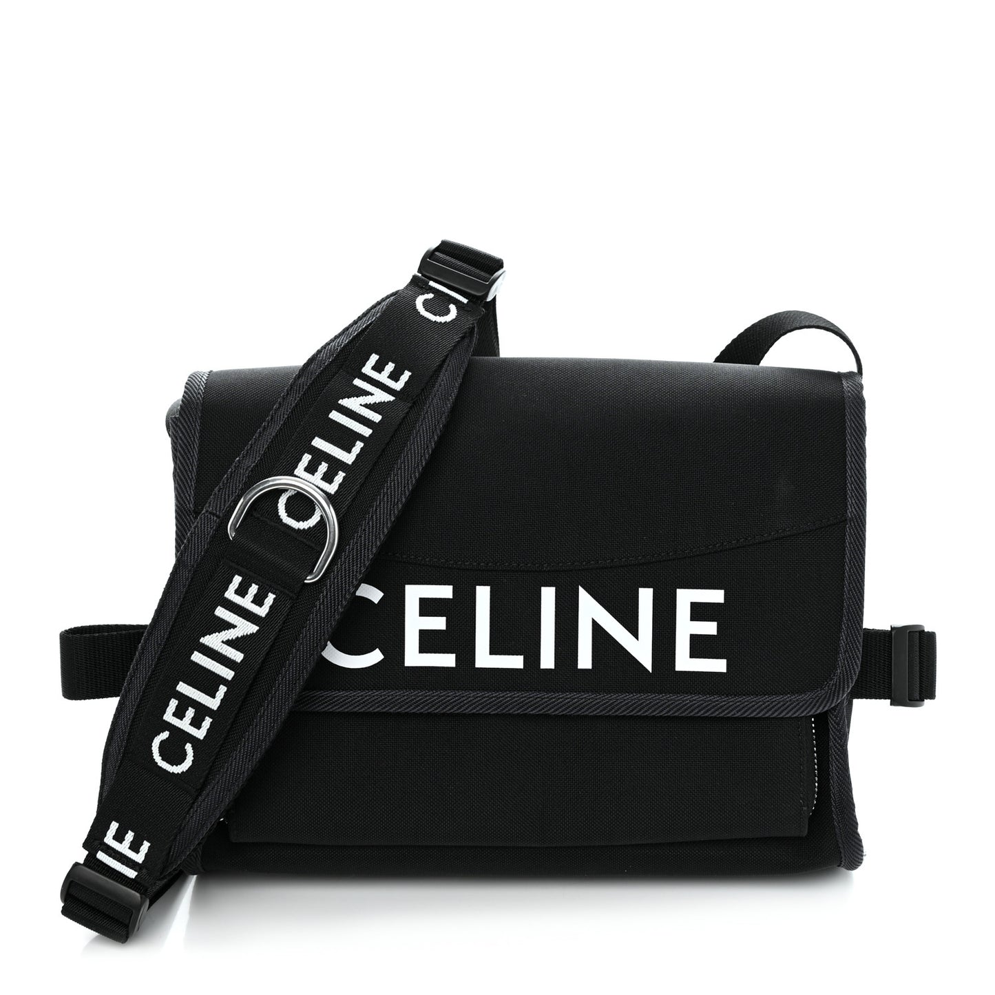 Canvas Small Trekking Messenger Bag Black