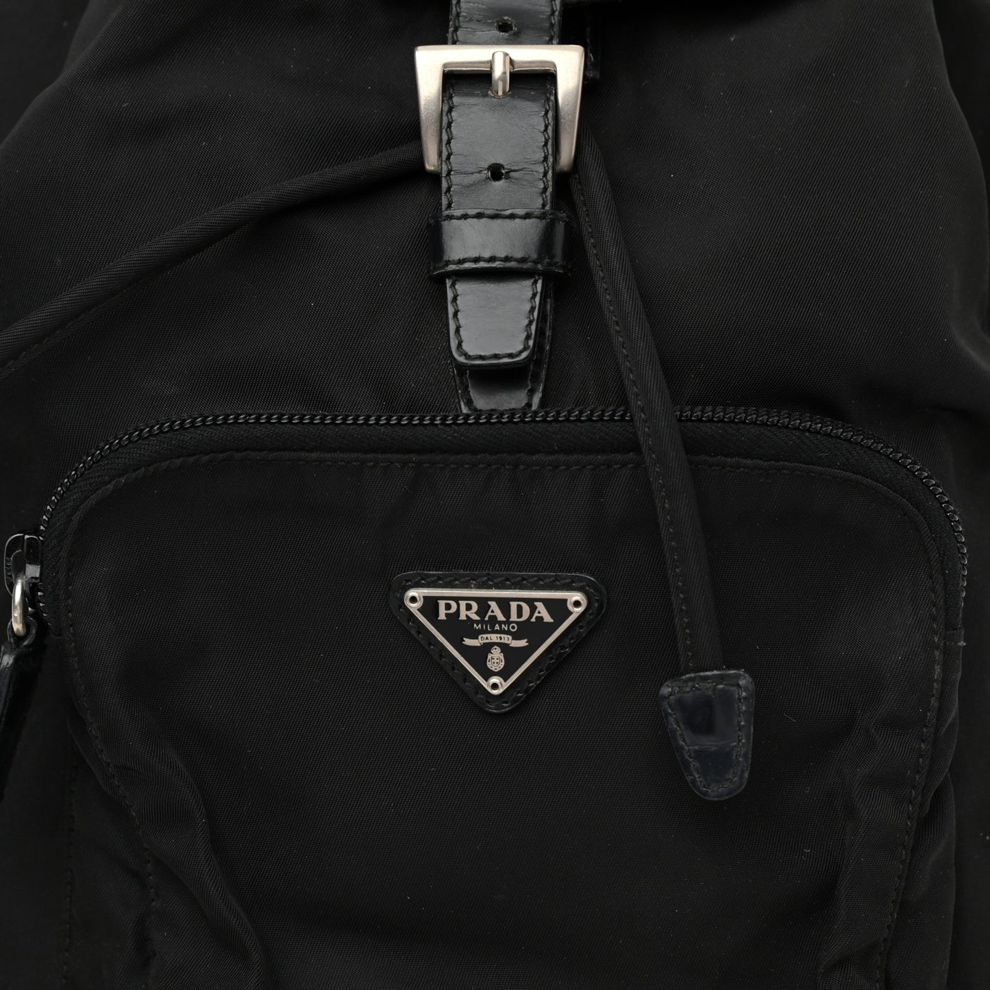 Nylon Vela Mini Cinch Backpack Black