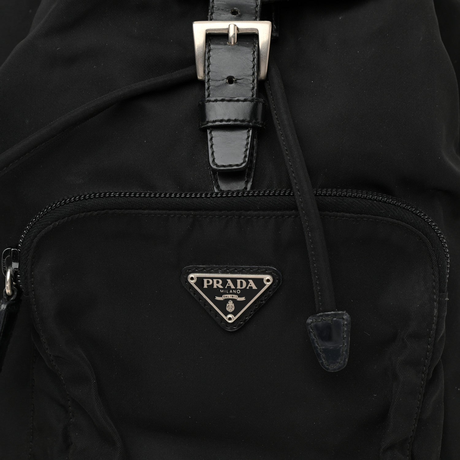 Prada Nylon Vela Mini Cinch Backpack Black 7 of 9