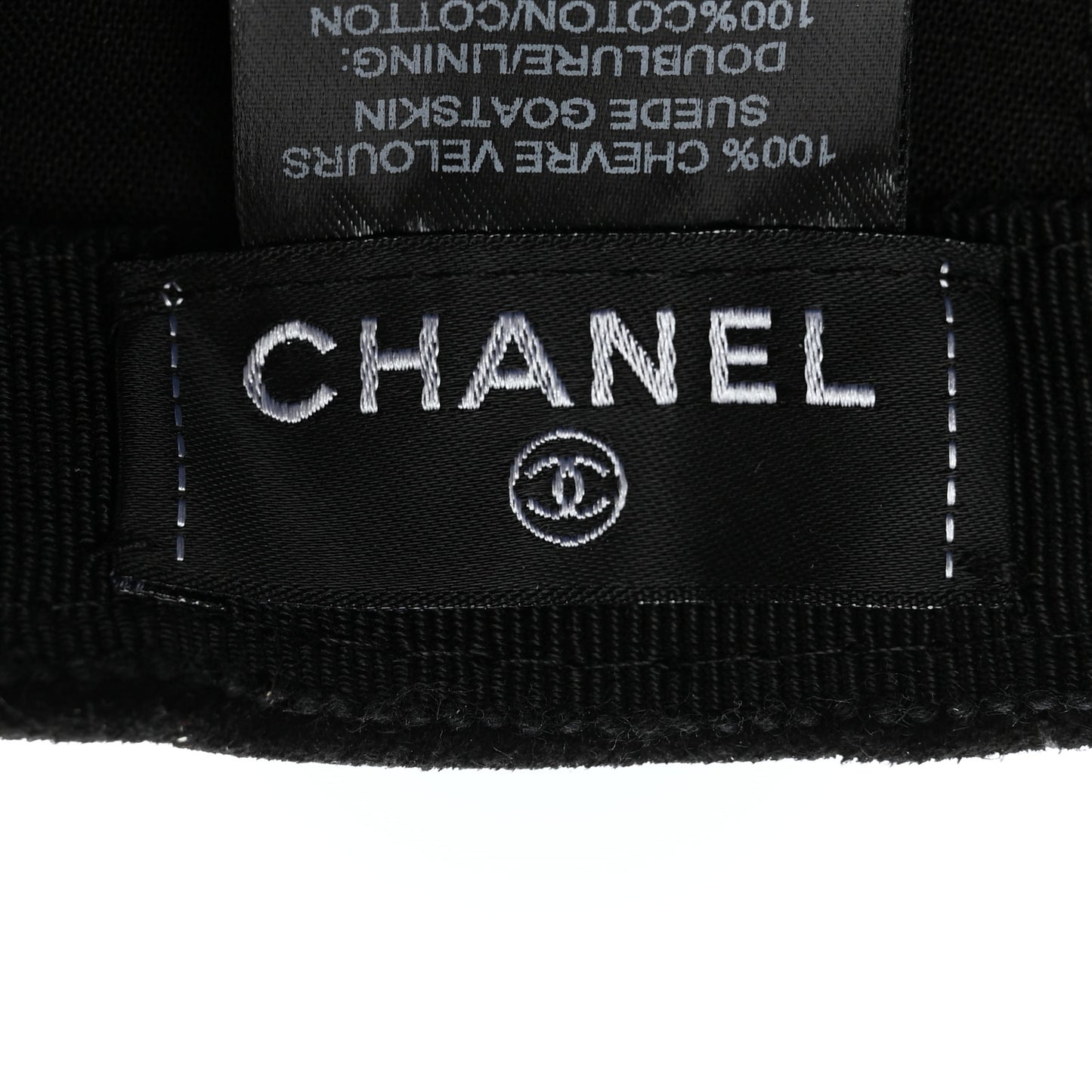 Suede Goatskin CC Cap Hat Black