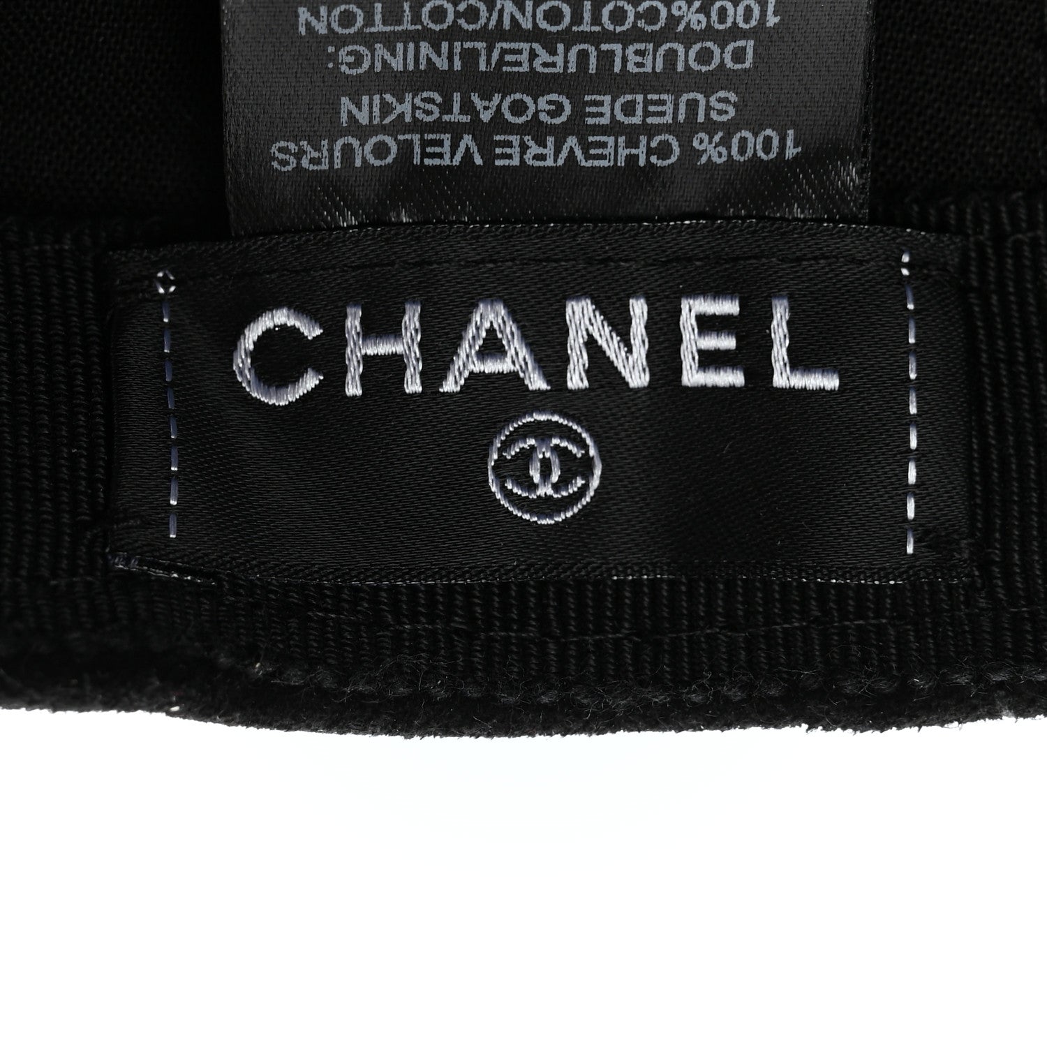 Chanel Suede Goatskin CC Cap Hat Black 8 of 9