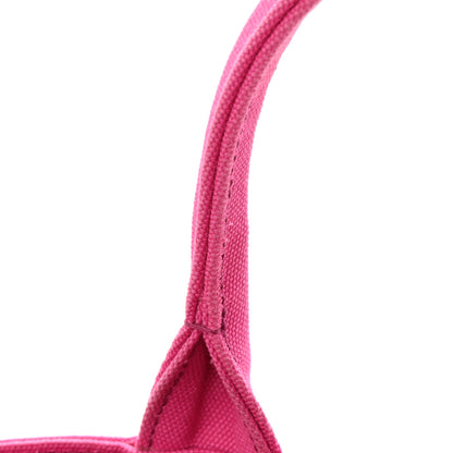 Prada Canvas Grommet Canapa Tote Pink 12 of 17