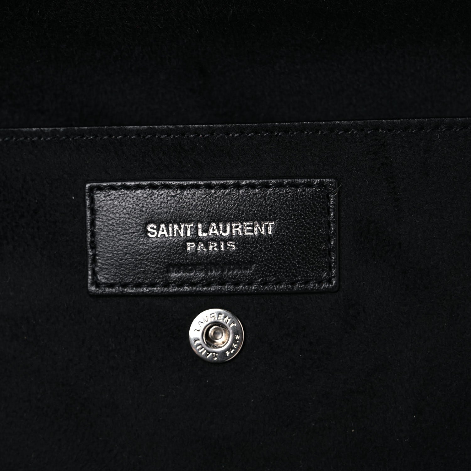 Saint Laurent Lambskin Teddy Drawstring Bag Black 7 of 12