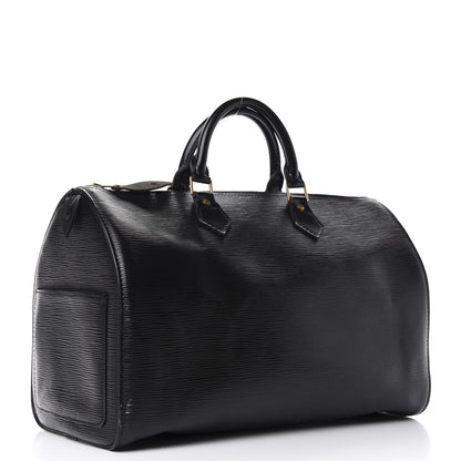Louis Vuitton Epi Speedy 35 Black 2 of 9