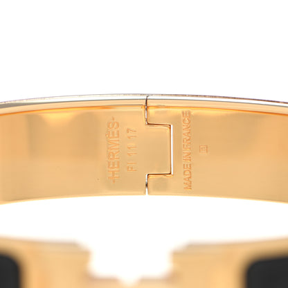 Hermes Enamel Narrow Clic Clac H Bracelet GM Black 4 of 6