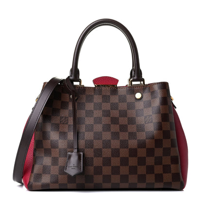 Louis Vuitton Damier Ebene Cuir Taurillon Brittany Wine 1 of 6