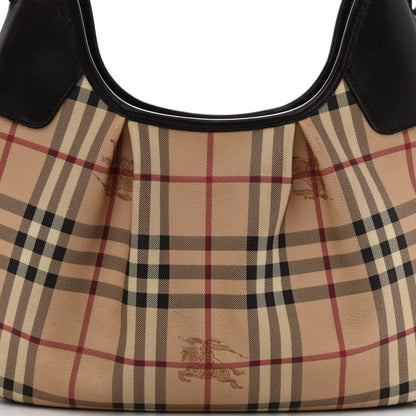 Burberry Haymarket Check Small Brooklyn Hobo Brown 7 of 11